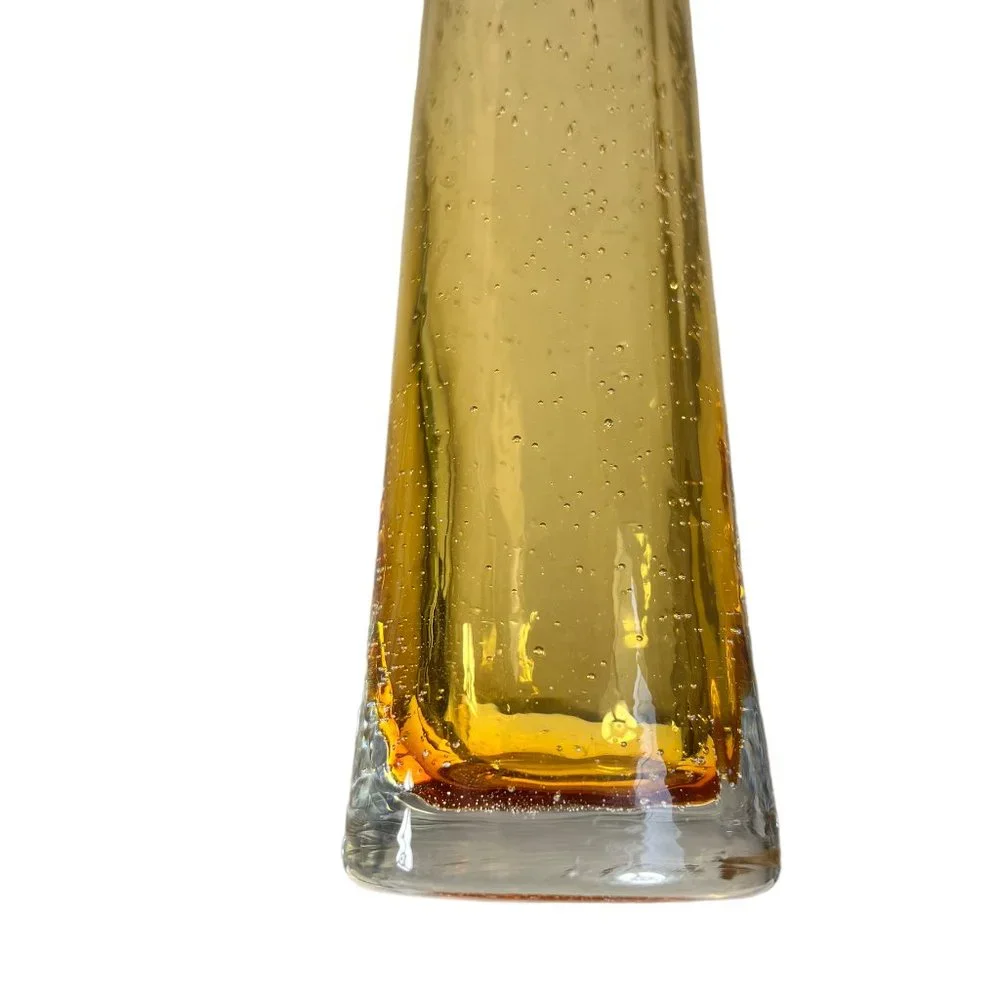 Yellow Bubble Glass‎ Tall Vase